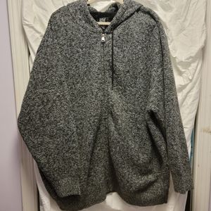 PX grey zip up sweater